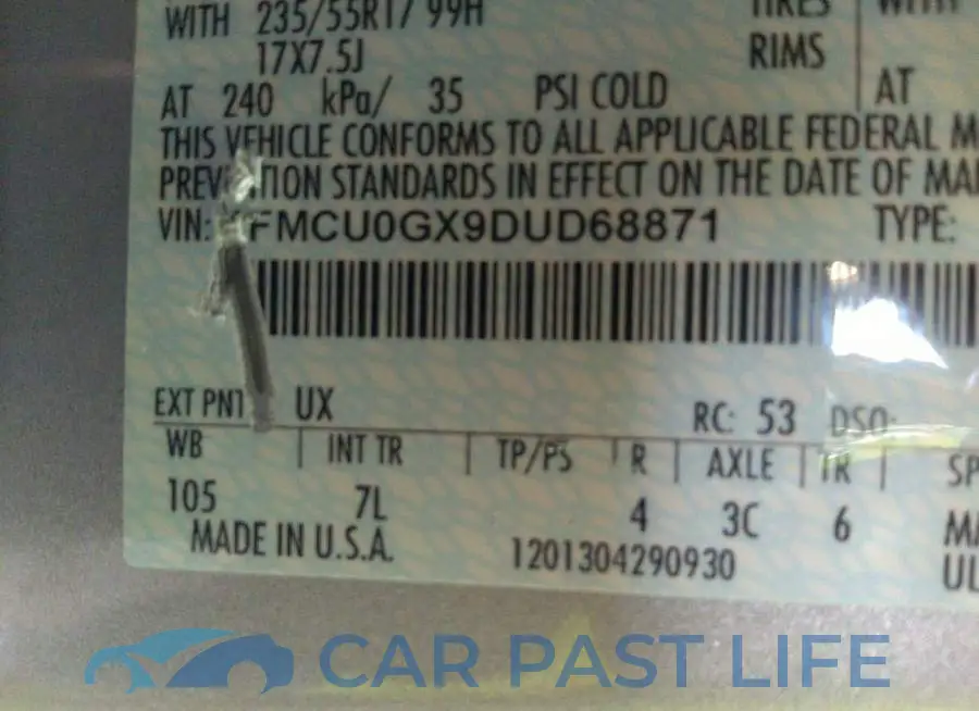 1FMCU0GX9DUD68871# 9
