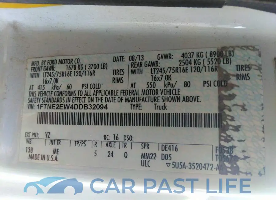 1FTNE2EW4DDB32094# 9