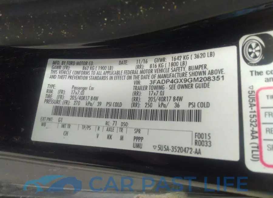 3FADP4GX9GM208351# 9