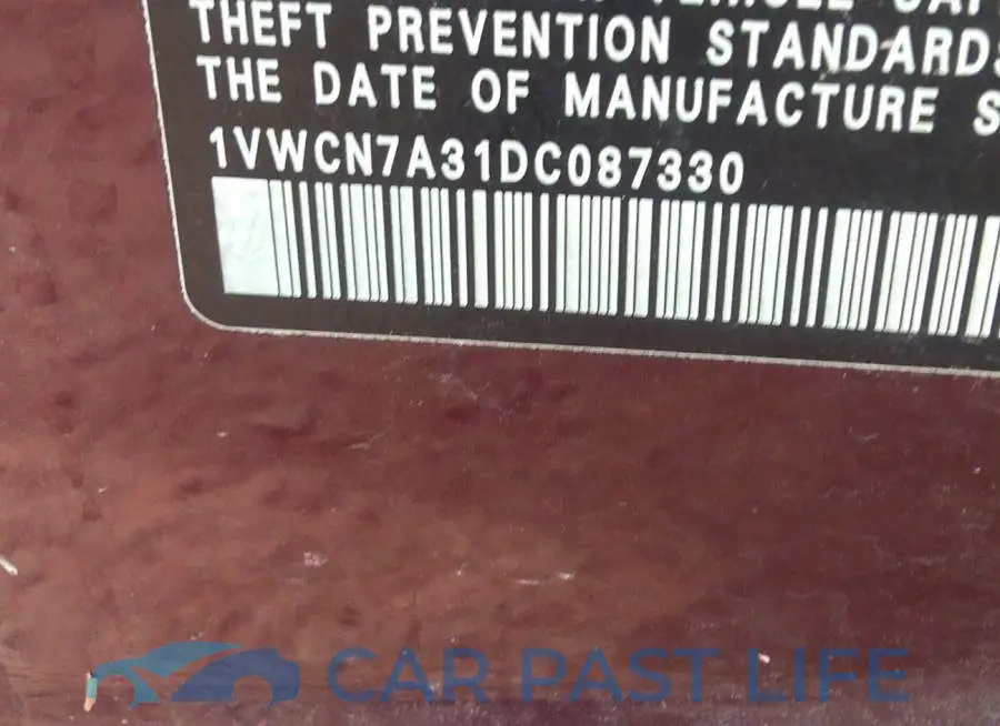1VWCN7A31DC087330# 9