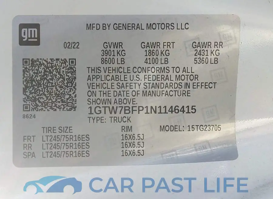 1GTW7BFP1N1146415# 9