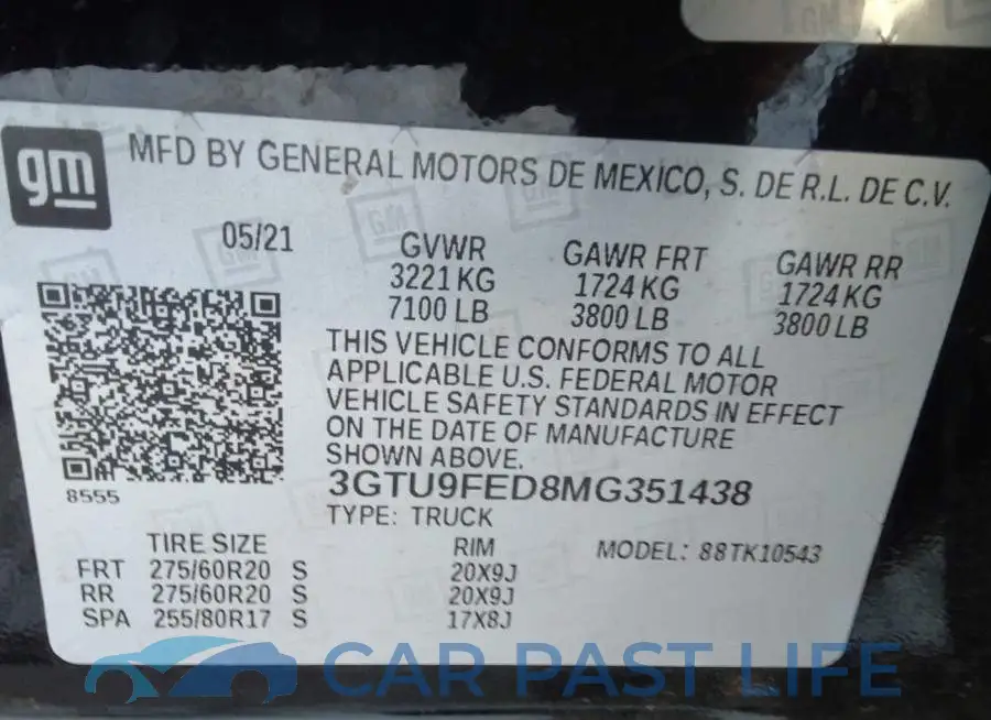 3GTU9FED8MG351438# 9