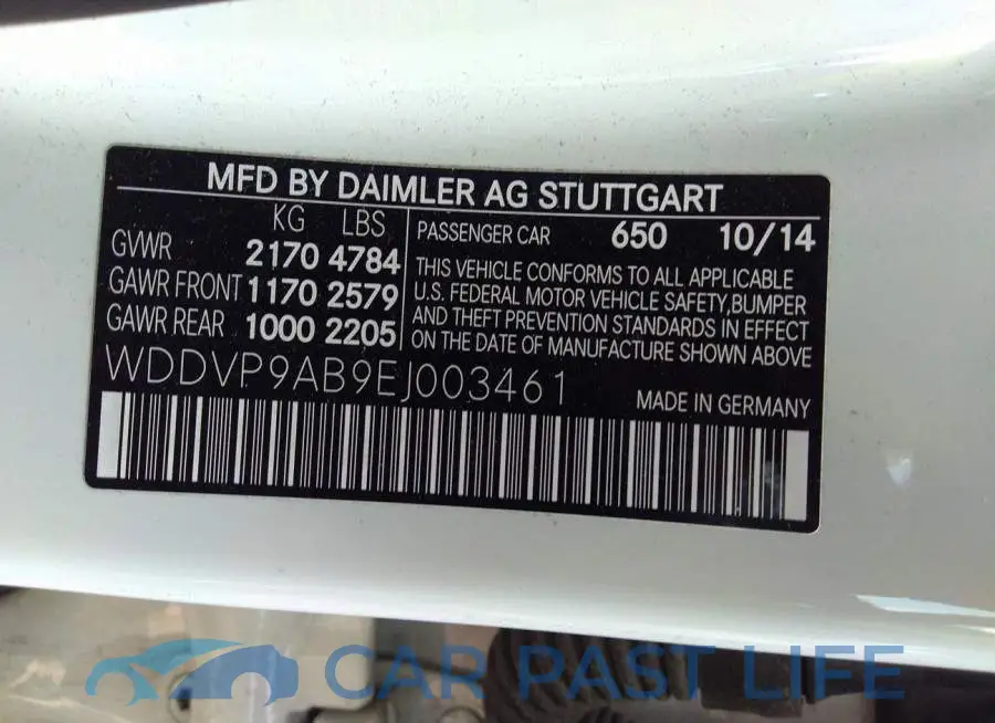 WDDVP9AB9EJ003461# 9
