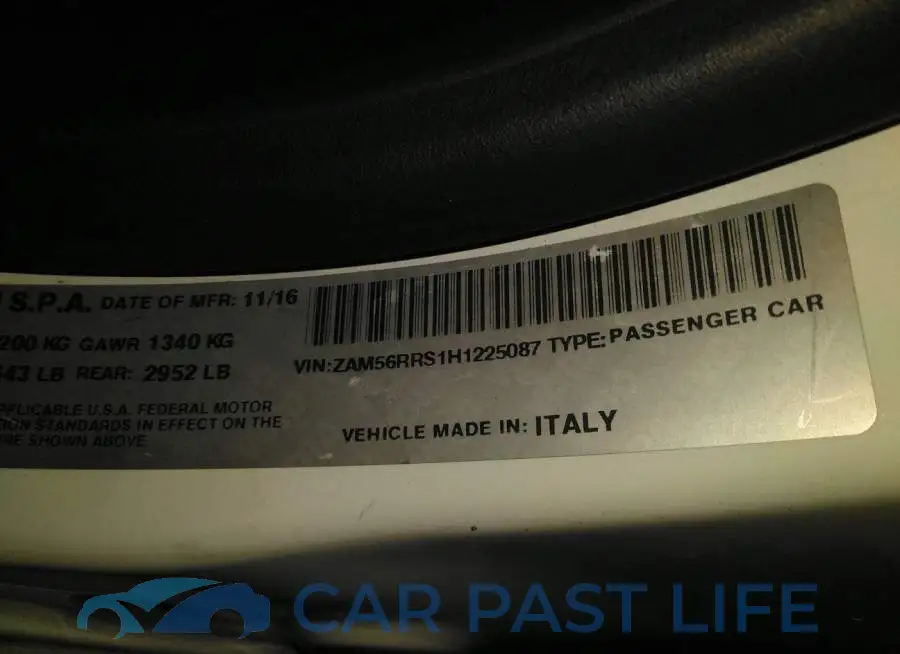 ZAM56RRS1H1225087# 9