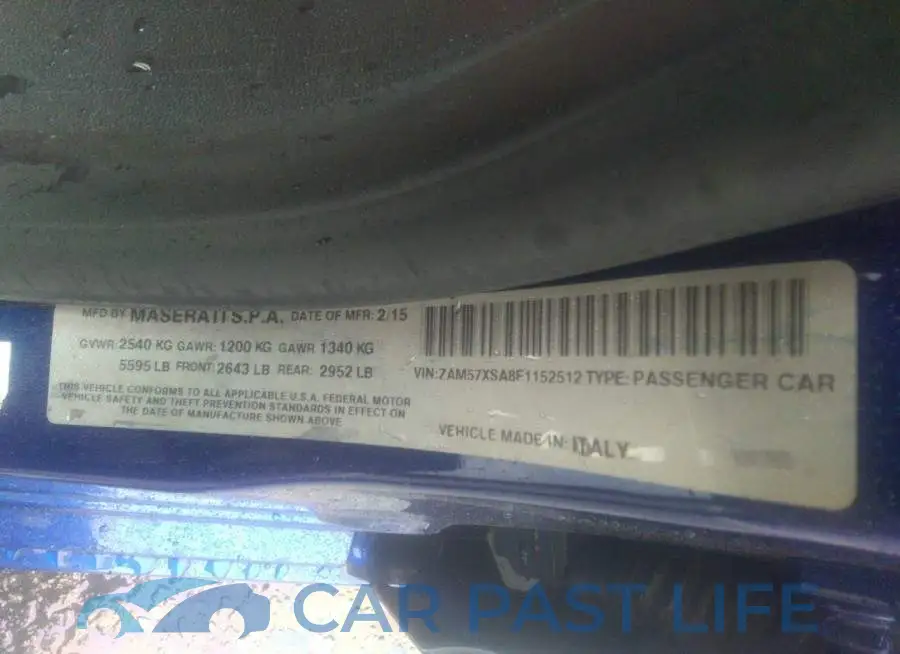 ZAM57XSA8F1152512# 9