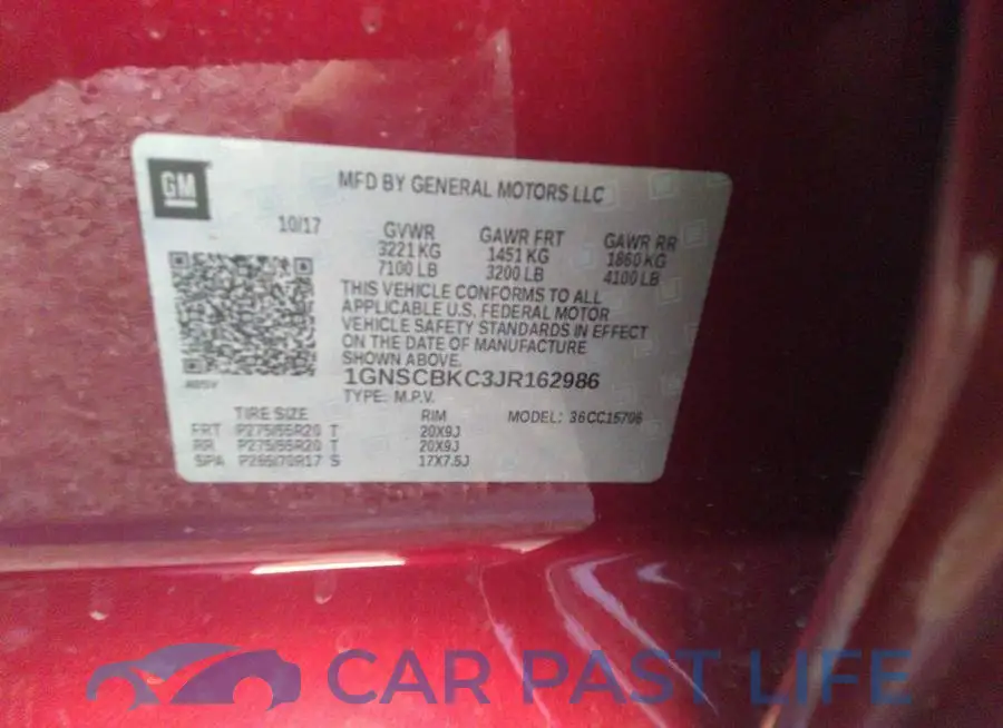 1GNSCBKC3JR162986# 9