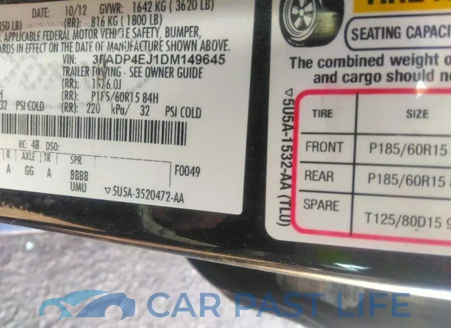 3FADP4EJ1DM149645# 9