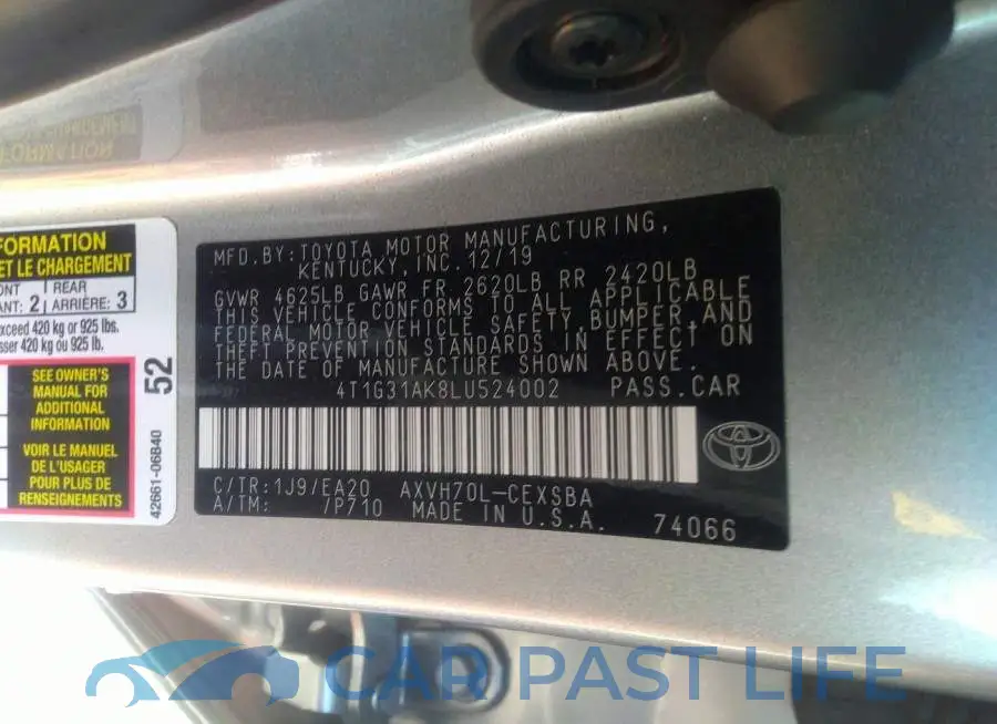 4T1G31AK8LU524002# 9