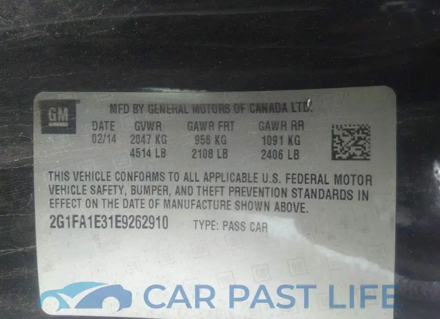 2G1FA1E31E9262910# 9
