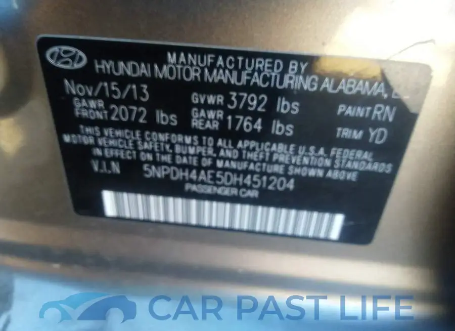 5NPDH4AE5DH451204# 9