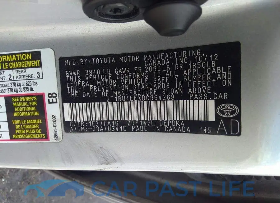 2T1BU4EEXDC964268# 9