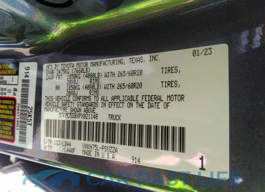 5TFMC5DBXPX021148# 9
