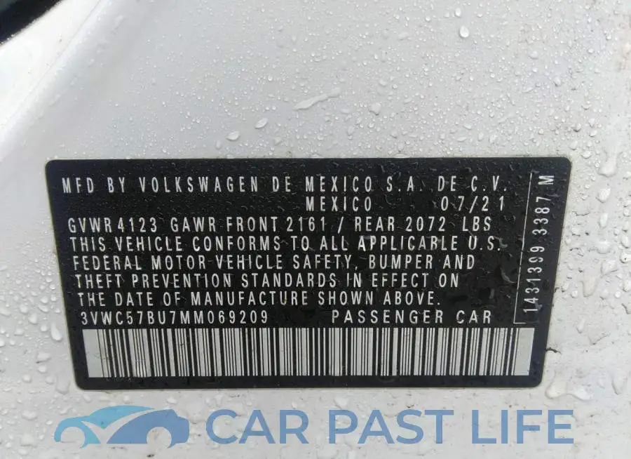 3VWC57BU7MM069209# 9