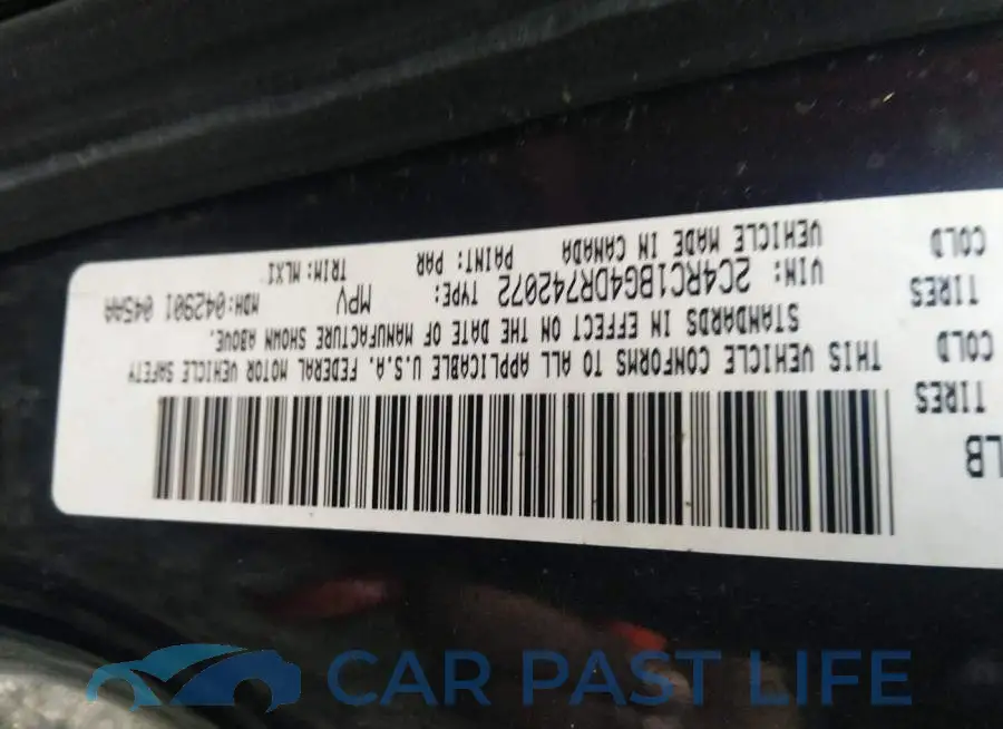 2C4RC1BG4DR742072# 9