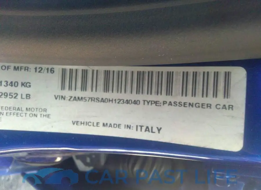 ZAM57RSA0H1234040# 9