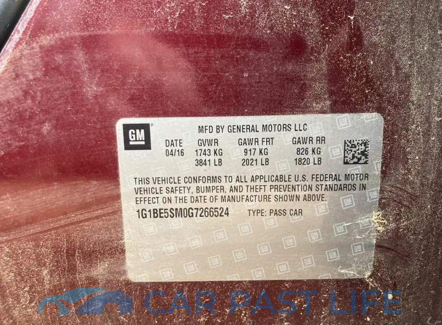 1G1BE5SM0G7266524# 7