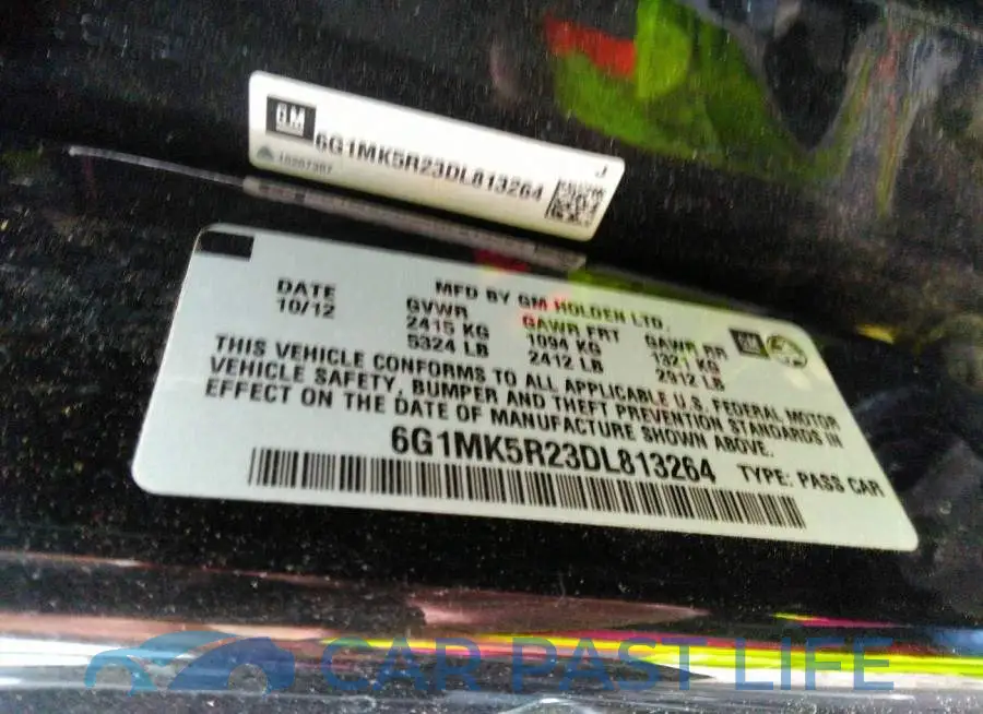 6G1MK5R23DL813264# 9