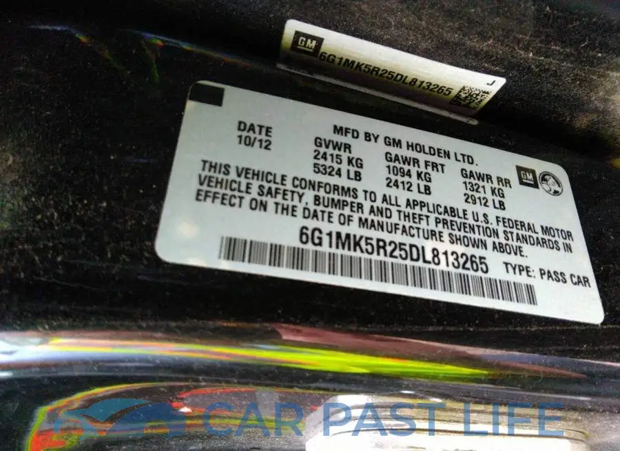 6G1MK5R25DL813265# 9