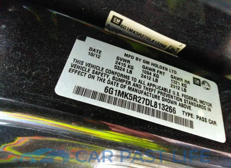 6G1MK5R27DL813266# 9