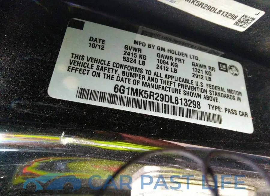 6G1MK5R29DL813298# 9