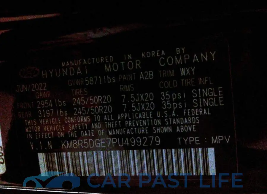 KM8R5DGE7PU499279# 9