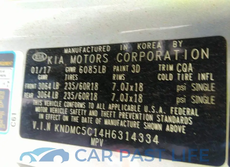 KNDMC5C14H6314334# 9
