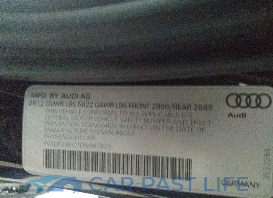 WAUF2AFC7DN047625# 9