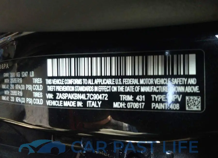 ZASPAKBN4L7C90472# 9