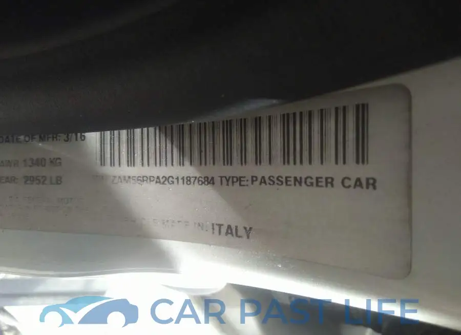 ZAM56RPA2G1187684# 9