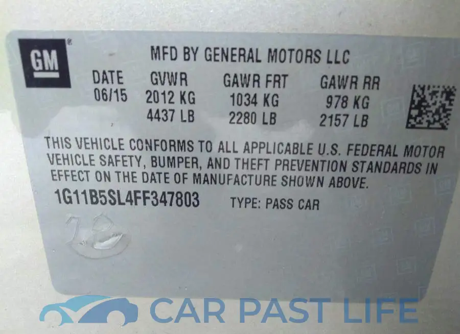 1G11B5SL4FF347803# 9