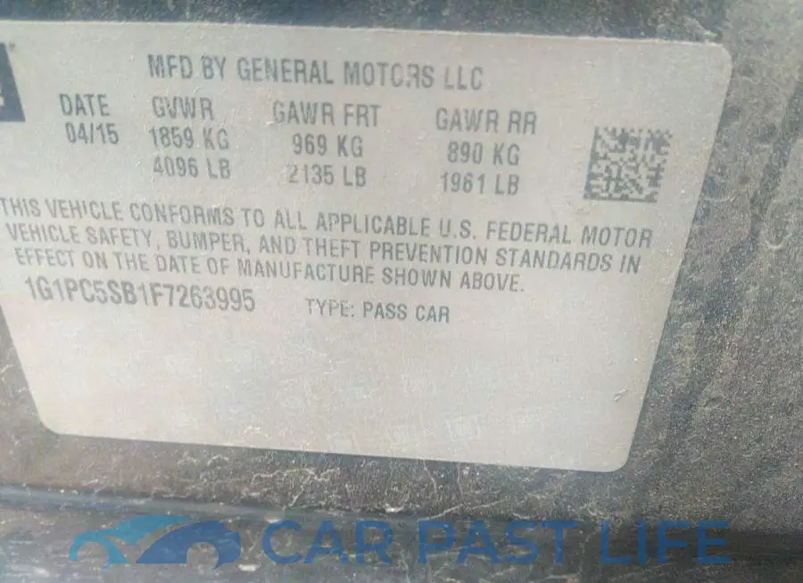 1G1PC5SB1F7263995# 9