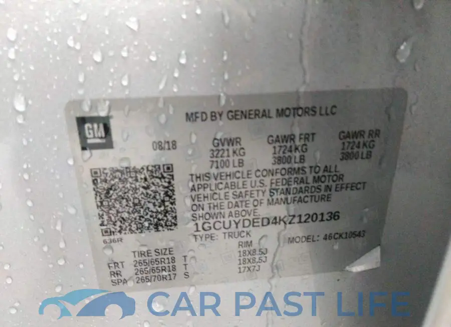 1GCUYDED4KZ120136# 9