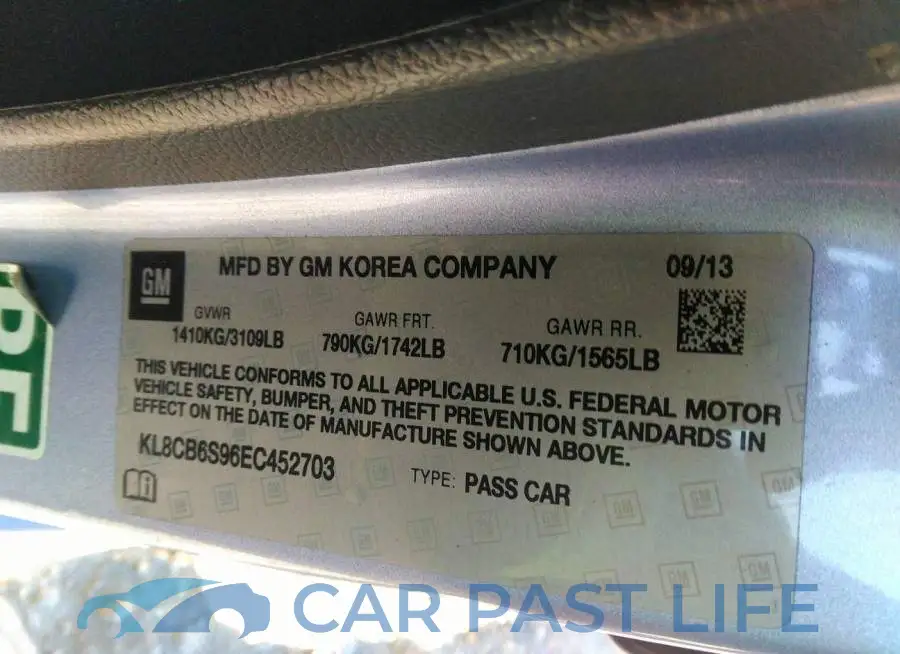 KL8CB6S96EC452703# 9