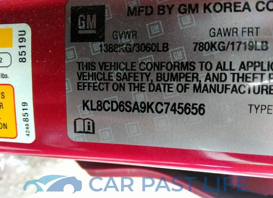 KL8CD6SA9KC745656# 9