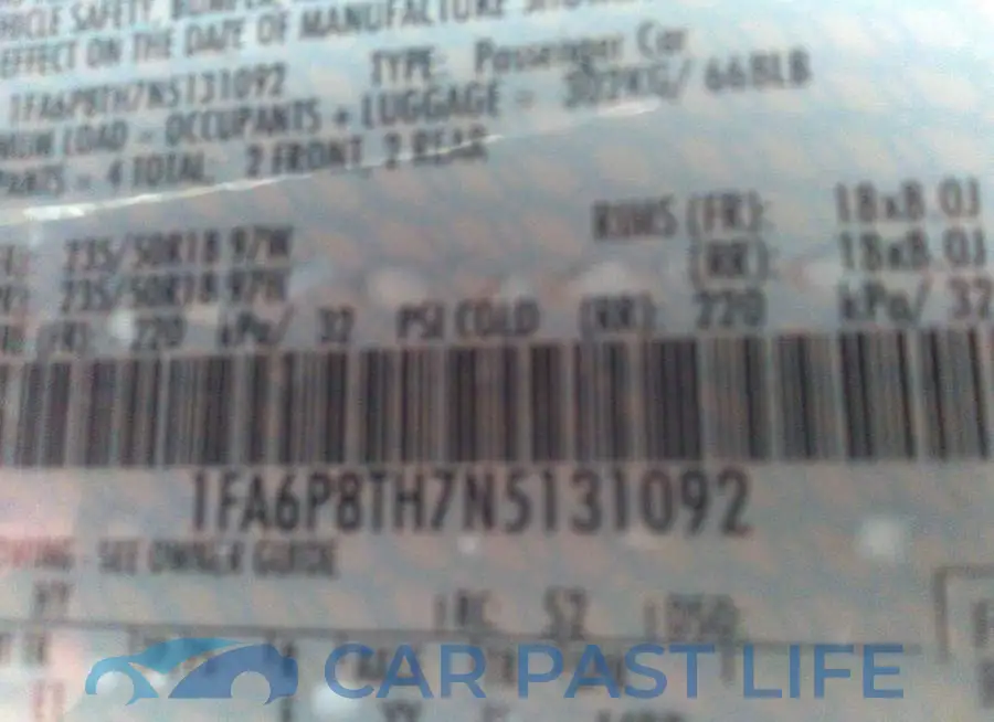 1FA6P8TH7N5131092# 9