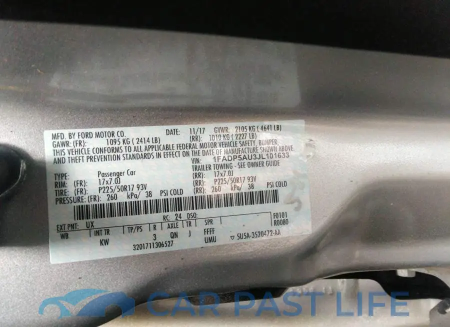 1FADP5AU3JL101633# 9