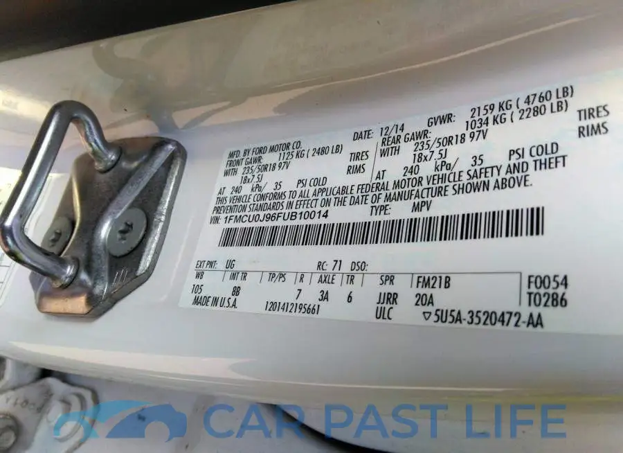 1FMCU0J96FUB10014# 9