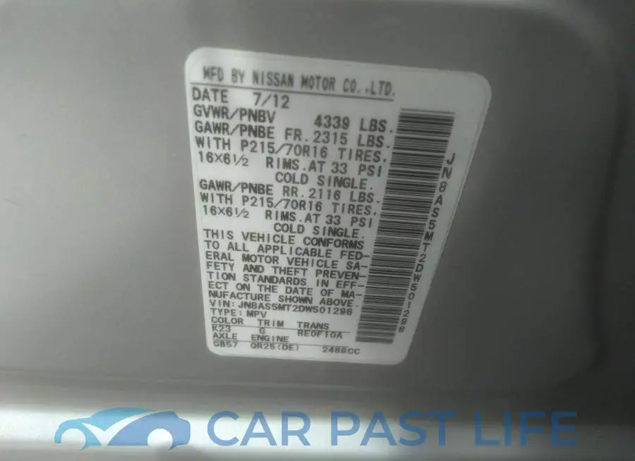JN8AS5MT2DW501298# 9