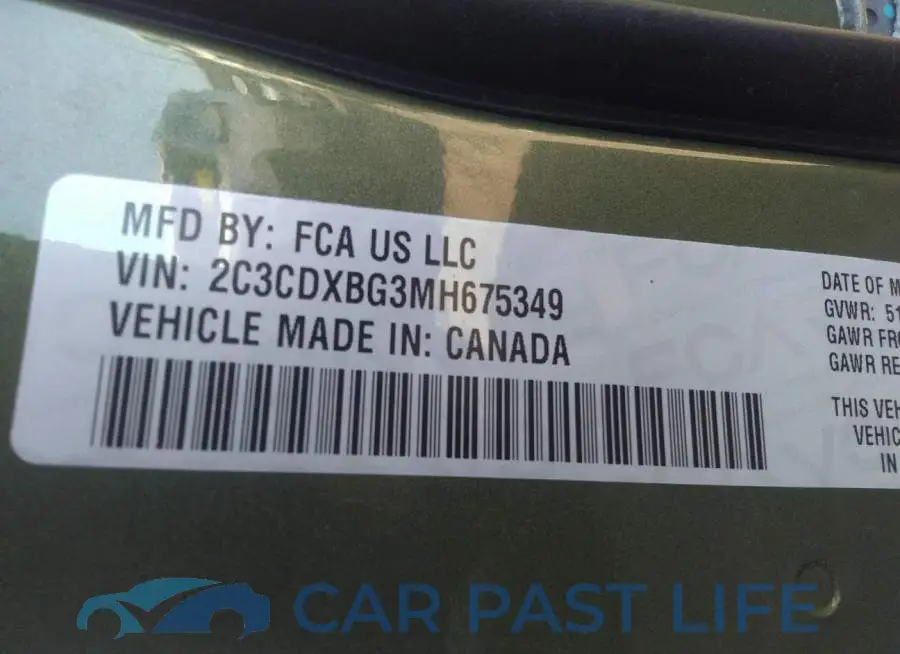 2C3CDXBG3MH675349# 9