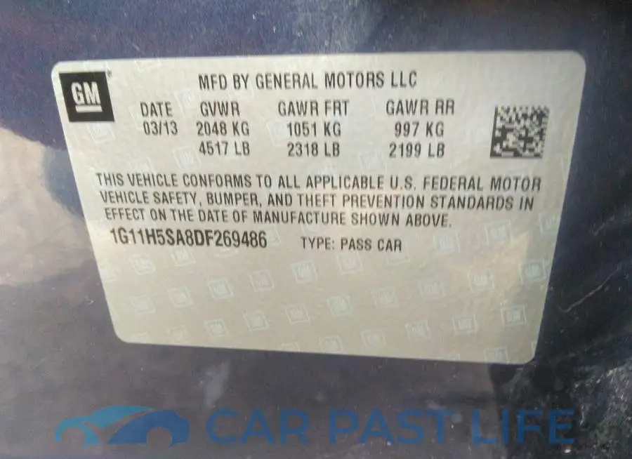 1G11H5SA8DF269486# 9