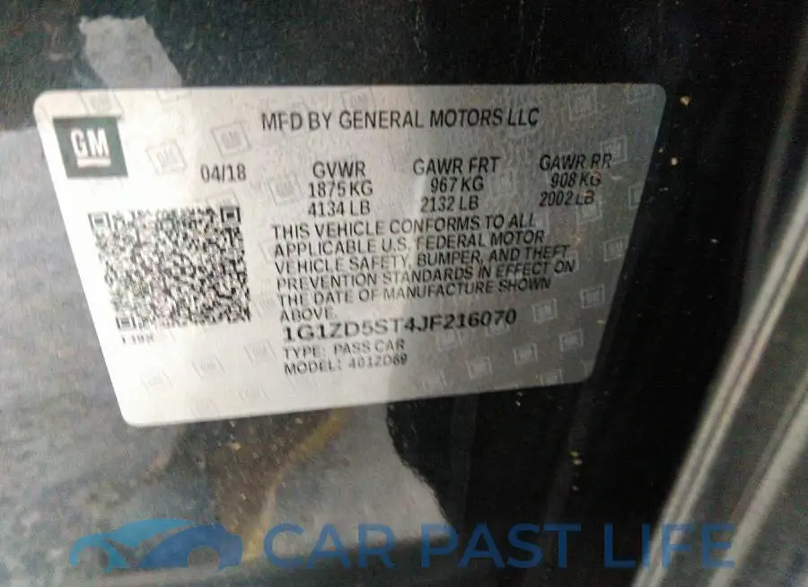 1G1ZD5ST4JF216070# 9