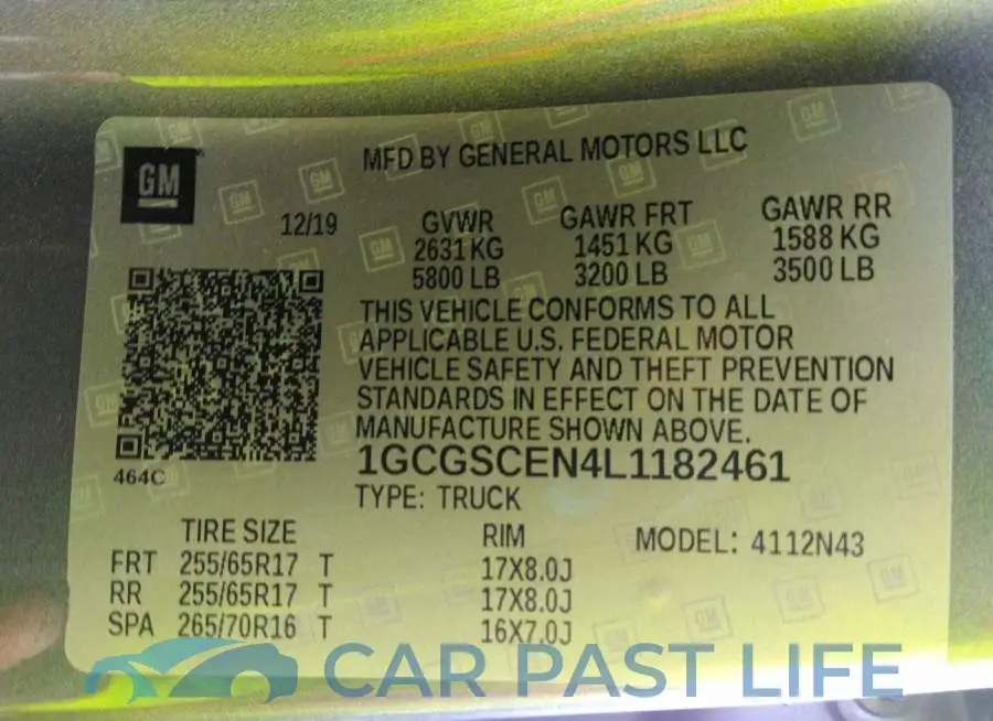 1GCGSCEN4L1182461# 9
