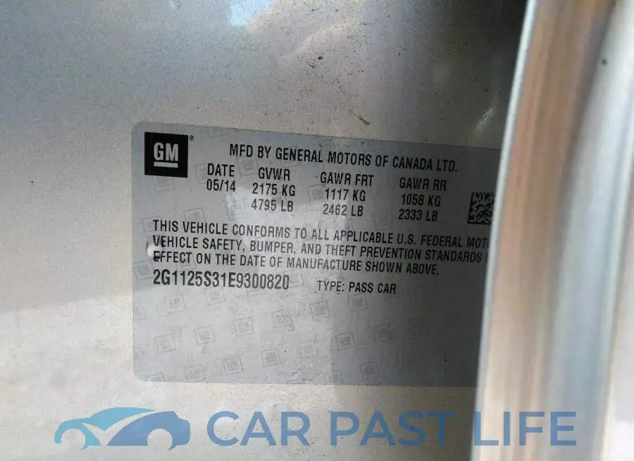 2G1125S31E9300820# 9
