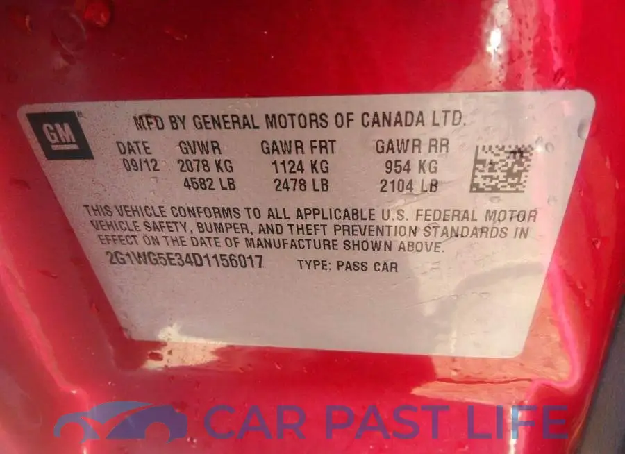 2G1WG5E34D1156017# 9