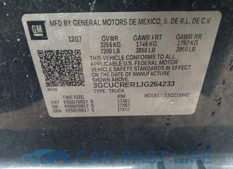 3GCUCRER1JG264233# 9