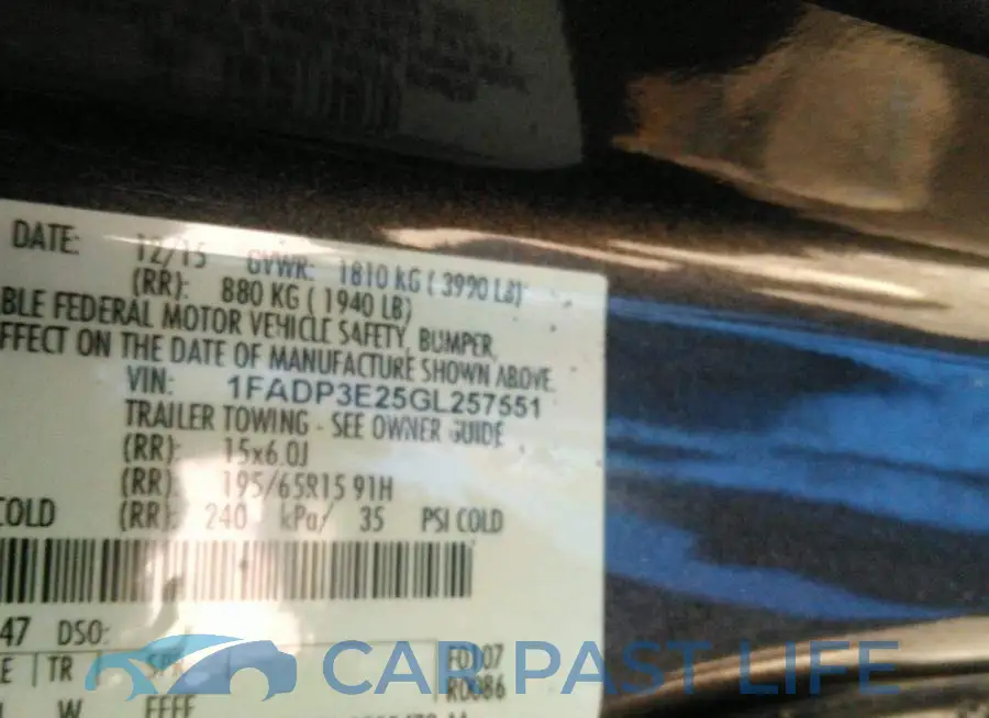 1FADP3E25GL257551# 9