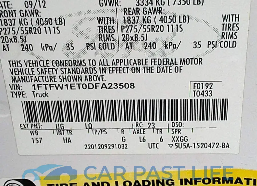 1FTFW1ET0DFA23508# 9