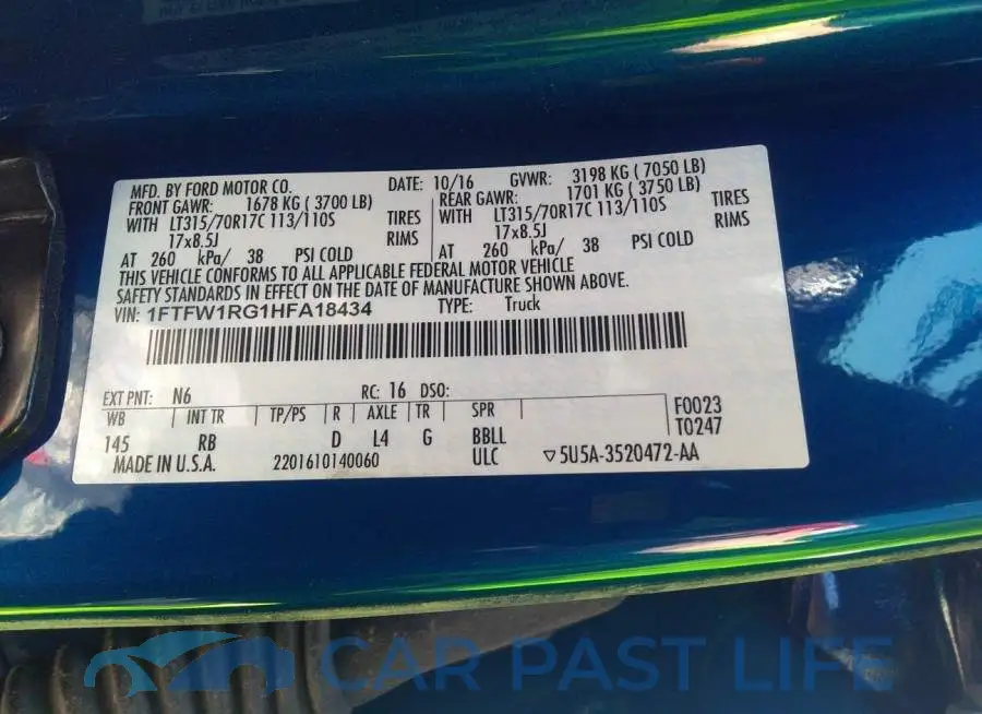 1FTFW1RG1HFA18434# 9
