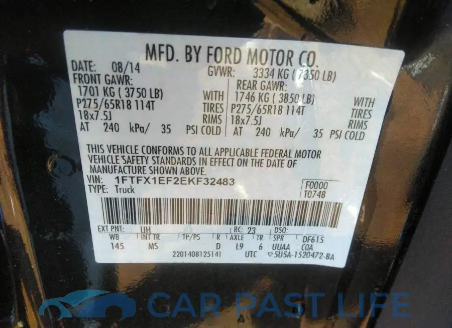 1FTFX1EF2EKF32483# 9