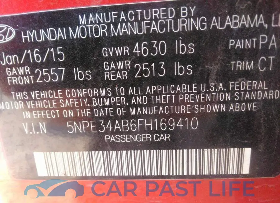 5NPE34AB6FH169410# 9